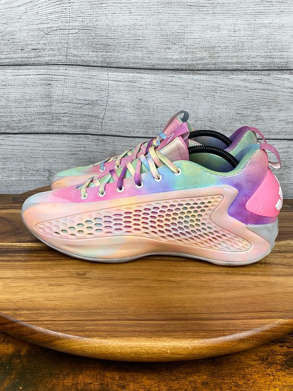 adidas AE 1 Low 3SSB PE Pink Multi Basketball Shoes JR3915 Men’s Size 9